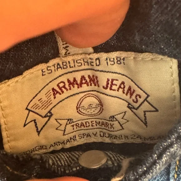 Giorgio Armani Jeans Reversible Denim Jean and Plaid Wool Jacket Vest - Picture 4 of 6